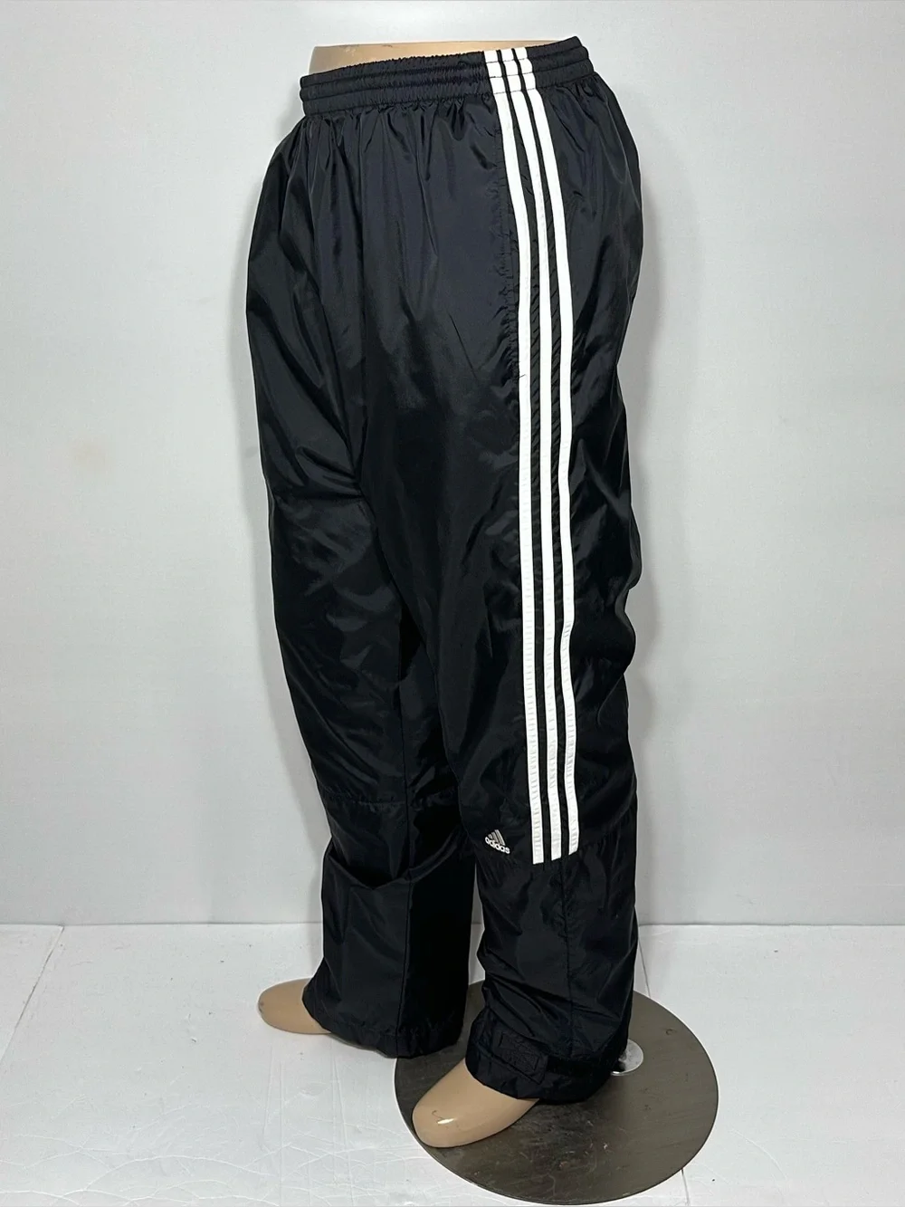 VTG 90s Adidas Black 3-Stripe Mens XL Mesh Lined 32